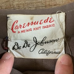 60s VINTAGE De De Johnson Caressuede Faux Suede Skirt Size S Meinig CA #3802
