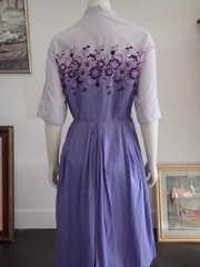 60s/70s VTG Purple Floral Dess Rockabilly, Retro, Pin-Up, Swing, Hipster, Mod