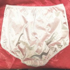 Vtg Panties Shiny Silky Smooth Nylon Gusset Size 9 2XL Sissy Sexy Granny Panty