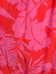SALE $20.00 VTG Pink N Orange Elastic Smock Hawaiian Dress Bust 30″/32″ W. 24″ E