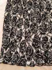 VTG Sz.6 Grandma Chic, Black & White Pleated Dress, Puff Sleeves, Cottage Core