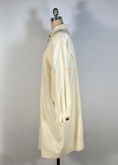Vintage 1980’s Ivory wool crepe oversize shirt dress by SANDRA OW-WING for NR1