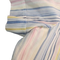 Vintage Queen Casuals Shirt Sz 14 Part Button Up Multicolor Striped *See Descri