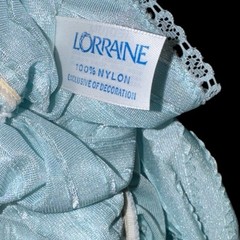 Vintage LORRAINE Long Light Aqua Nylon Nightgown Sz M