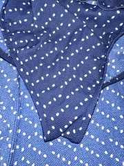 Vintage GABAR Swimdress Navy And White Dot White Trim Size 12 MINT CONDITION