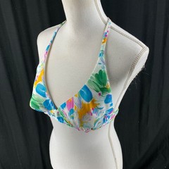 70s Vtg JC Penney Bikini Swim Top Size 14 (Fits XS/S) Hippie Boho Floral