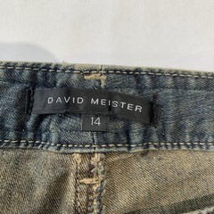 David Meister Womens Vintage Bell Bottom Jeans Size 14 34” Sequined Waist