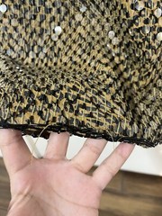 VTG Beaded Sequin Long Dress Mixed Leopard Prints Size “S”