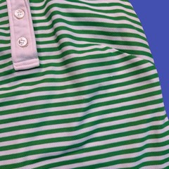 Vintage 70s JCPenney Knit Polo Large Green Dagger Collar Mod Disco Top Preppy