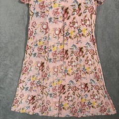 Betsy’s Things Petites Vintage 90s Pink Floral Rayon Tea Dress Short Sleeve L