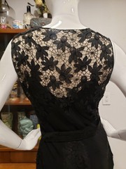 Vintage 1930s Spider Web Lace Silk Chiffon Three Piece Jacket Dress Set Sm