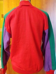 CARRIAGE COURT Women’s Small Colorblock Sweatshirt Shirt Red Purple Green NWT