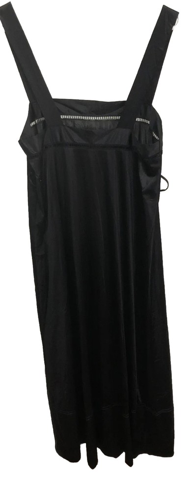 Vassarette Full Slip Sz34 Black Vintage Lingerie Classic Nightgown Lounge Wear