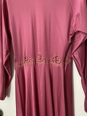 Vintage Lily Of France Pink Nylon Maxi Nightgown Size S Made In USA