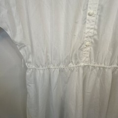 Vintage The American Shirt Dress Full A Line Skirt Solid White No Belt Size 18