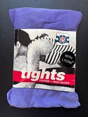 NEW VTG PRO-SPIRT LYCRA TIGHTS FOOTED HIGH GLOSS OPAQUE PANTYHOSE PURPLE*A/B