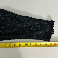 Vintage Margot Lea Black Floral Sheer Lace Long Cardigan USA O/S