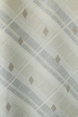 Vintage Secretary Blouse Sz 14P L 80s Beige Gray Plaid Geometric Dress Shirt