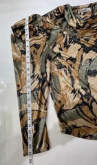 VTG 70s Disco Top Metallic Women’s SZ M Multicolor Gold Abstract Animal Print
