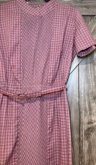 Union Made Vintage 60s Nancy Greer Dress Plaid Thin Belted Small