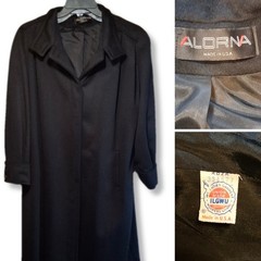 Alorna Vintage 80s Wool Full Length Coat | Union & USA Made | Read Description