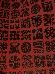 1960s Vintage Harwood Steiger “Tokens” Red Black Fabric Home Sewn Maxi Skirt M