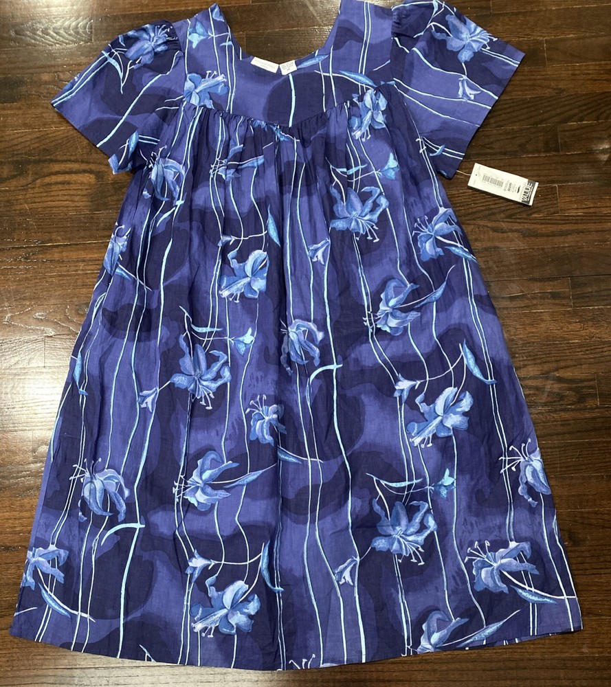 NWT! Vtg Sears FUNDAMENTALS WOMAN Floral Maxi Sun Dress Sz 1X Tropical Hawaiian