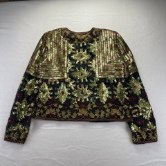 ADRIANNA PAPELL EVENING VINTAGE 1994 MULTI BEADED SEQUINS Jacket MEDIUM GORGEOUS