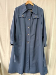 Vintage Forecaster of Boston Blue Trench Coat Jacket Women’s Long Sz 18