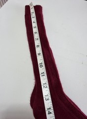 VTG Socks Crew Burgundy School Girl Knee High 80s Heavy Bulk Orlon Blend 9-11.