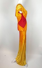 1990s – Y2K Roberta di Camerino Vintage Stripe Printed Gown