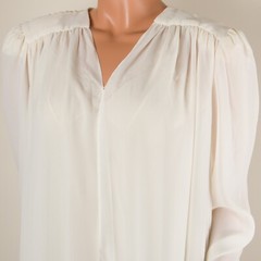 💖 PATRA Ivory Chiffon Formal Jacket Open Front Tunic Sheer Long Sleeve 18 NWT