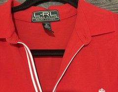 VINTAGE Lauren Active Polo Ralph Lauren Bright Red Collared Dress – Medium