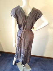 Vintage 50’s Parness Feinstein 2pc Purple Sharkskin Taffeta Cocktail Dress