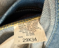 Lee Vintage 70’s Rider Straight Leg Denim Jeans Regular NOS Deadstock 29×34 USA
