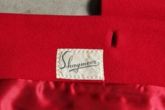 Vintage 60’s USA Union-Made Ruby Red Shagmoor Wool Coat – M / L