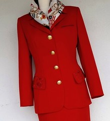 ICEBERG suit dress pure virgin wool complete jacket skirt 90s size 42