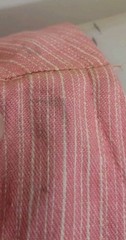 Vintage 50s/60s Handmade Subtle Stripe Pink Hostess Dress S/M JackieO Versatile