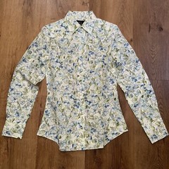 Vtg Champions Pearl Snap Western Shirt Womens 12 60s 70s Floral Rockabilly Disco