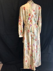 NWT beautiful vintage 1970s tulip print juliette sleeve polyester maxi dress