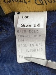 Vintage Stuart Alan 14 Royal Blue Abstract Bubble Waist Secretary Blouson Dress