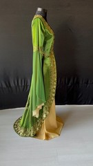 Traditional Green Bindallı,Turkish Women’s Costume, Ottoman Model Kaftan, Henna