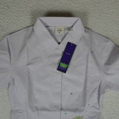 Vintage Todd Oldham Top Women Size S Lavender Short Sleeve Collared 100% Cotton