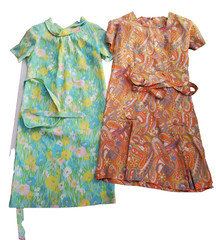 vintage dresses retro mod 60s 70 80 hippy poly womens handmade Sm Med hippie