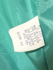 Vintage 1980s Howard Wolf Retro Green Teal Toggle Festive Jacket Size 12