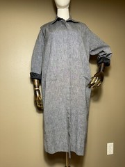 Vintage 80s Evan Picone Black White Micro Check Coat Trench Coat Lightweight