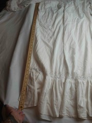 Vintage Nightgown Womens Large White Lace Trim Button Front Cottagecore
