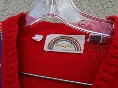 Eclipse VTG 80s Preppy Diamond Argyle Print Golf Sweater Vest red green purple M