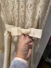 Vintage Oggee by Rizkallah Dress Cream Modest Long Sleeve Lace Prom Wedding