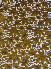 VTG 1960s Gold Brocade Cheongsam Qipao Dress Handmade Silk Jacquard Fully Lined